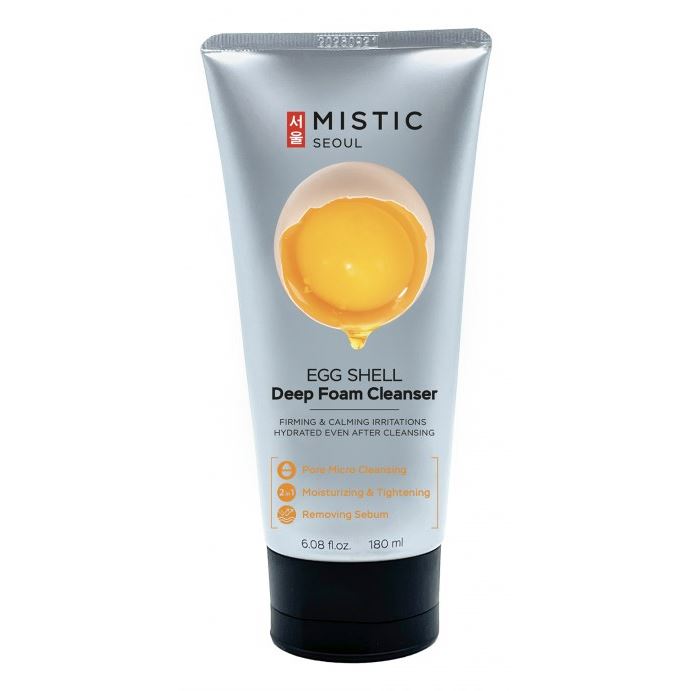Mistic Care Egg Shell White & Yolk Deep Foam Cleanser Глубокоочищающая пенка для умывания с мембраной яичной скорлупы и липидами яичного желтка 