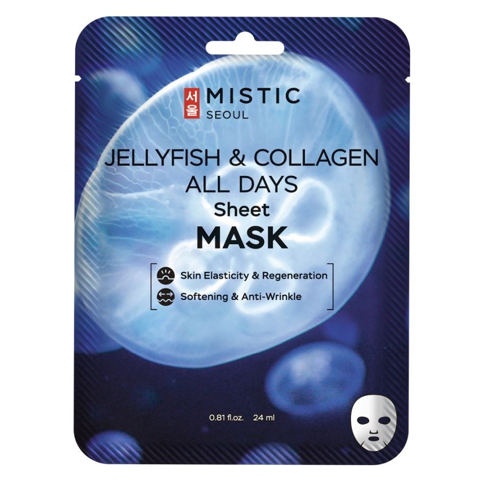 Mistic Care Jellyfish Collagen All Days Sheet Mask Тканевая маска для лица с коллагеном медузы 