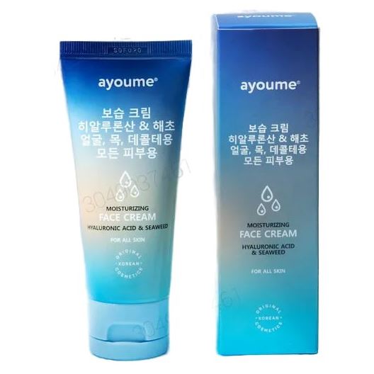 Ayoume Face Care Moisturizing Cream - Hyaluronic Acid & Seaweed Крем для лица увлажняющий с гиалуроновой кислотой и морскими водорослями 