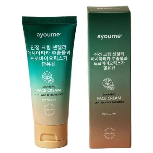 Ayoume Face Care Soothing Cream - Centella & Probiotics Крем для лица успокаивающий с центеллой азиатской и пробиотиками 