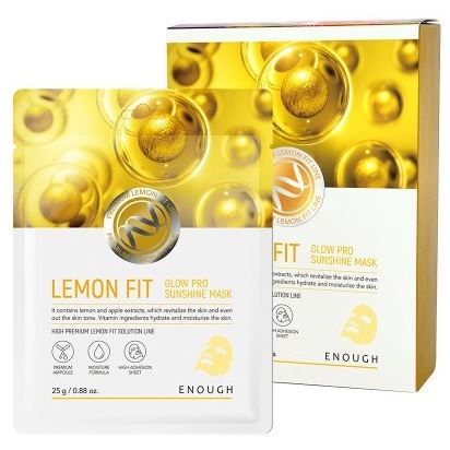Enough Face Care Lemon Fit Glow Sunshine Mask Маска на тканевой основе 