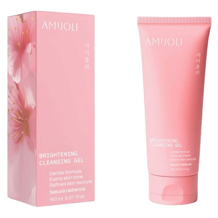 AMIJOLI Brightening Brightening Gel Cleanser Sakura Radiance Гель для умывания с экстрактом сакуры для выравнивания тона кожи