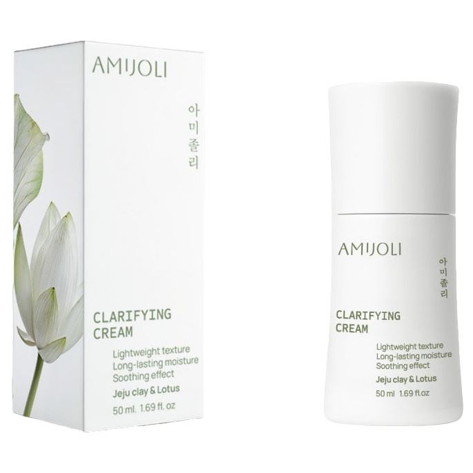 AMIJOLI Clarifying  Clarifying Cream JeJu Clay & Lotus  Увлажняющий крем для проблемной кожи c вулканической глиной и экстрактом лотоса