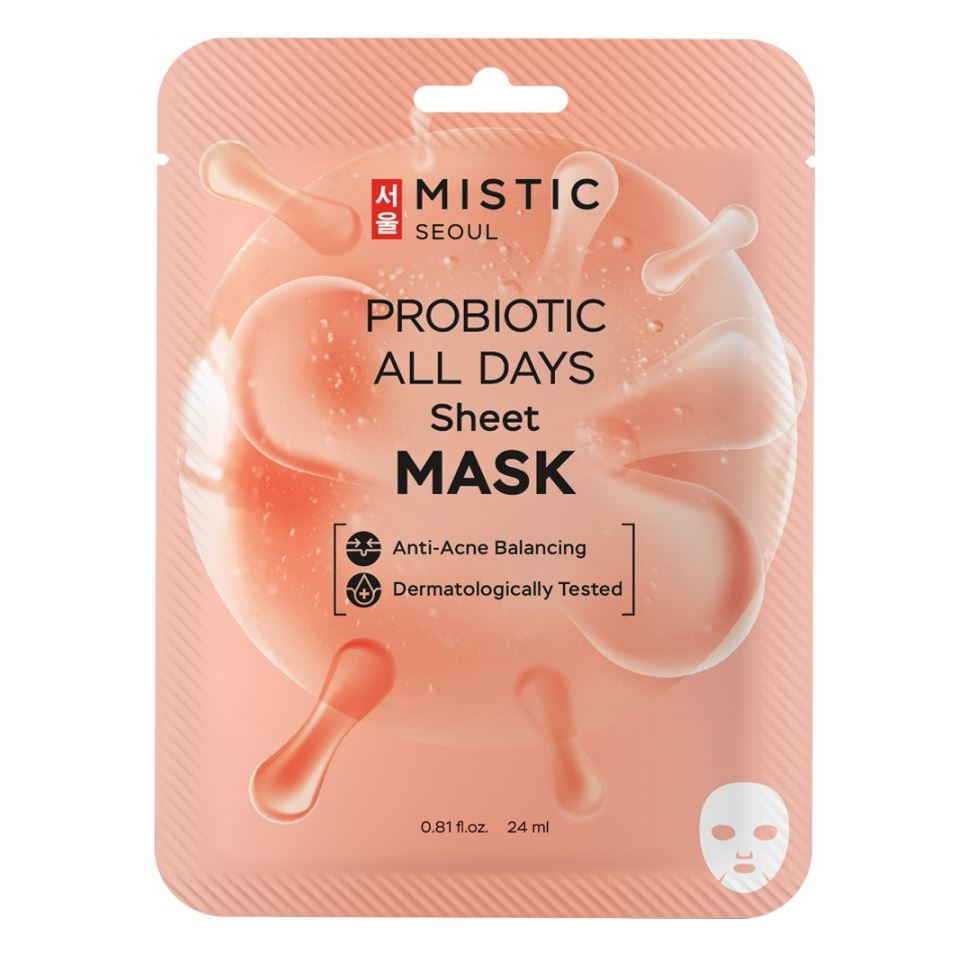 Mistic Care Probiotics All Days Sheet mask  Тканевая маска для лица с пробиотиками 