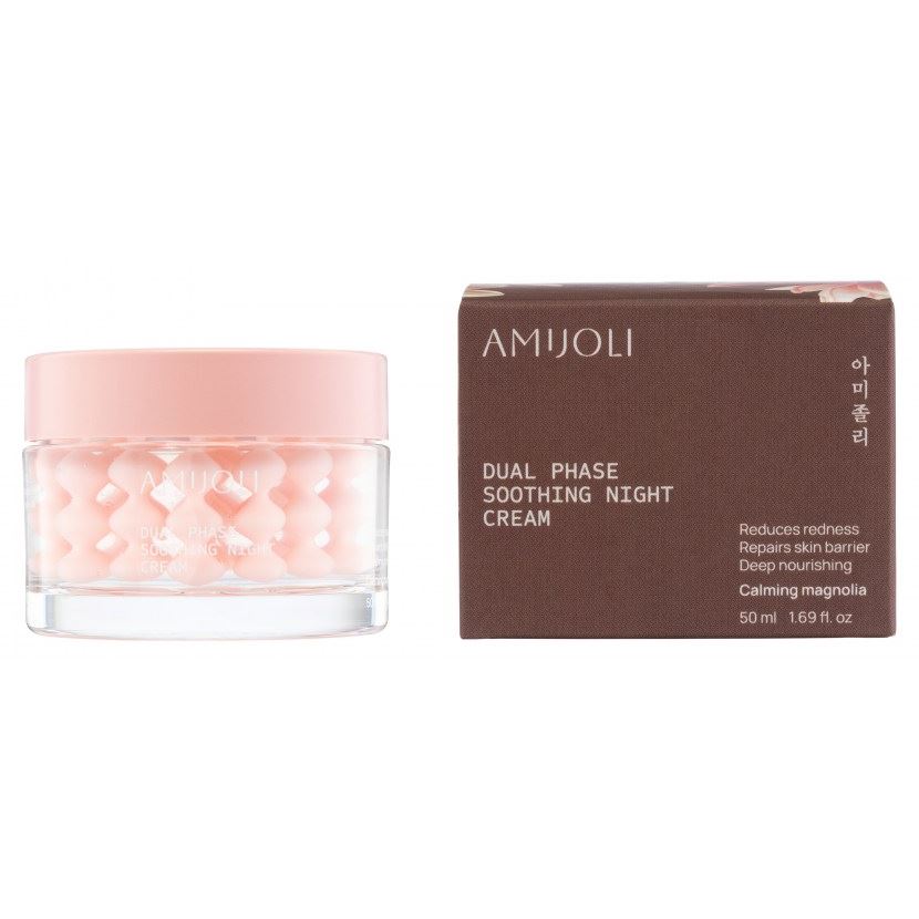 AMIJOLI Clarifying  Dual Phase Soothing Night Сream Calming Magnolia  Капсульный ночной крем для чувствительной кожи с экстрактом магнолии и церамидами