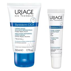 Набор Bariederm-Cica Insulating Repairing Hand Cream, Protecting Lip Balm 