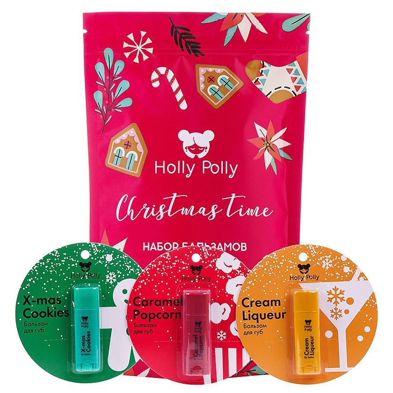 Holly Polly Face Care Christmas Time Набор Набор новогодних бальзамов для губ