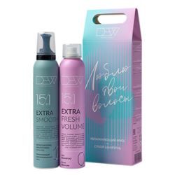 Dew Professional Подарочный Набор: Сухой шампунь 15/1 + Увлажняющий Мусс