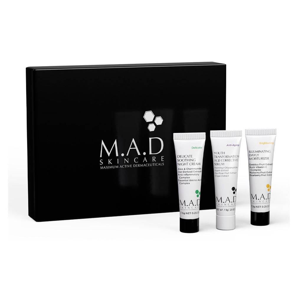 M.A.D Skincare Anti-Age Набор «Золушка: коллекция сияния» Набор Cinderella Glow Set: сыворотка, дневной крем, ночной крем