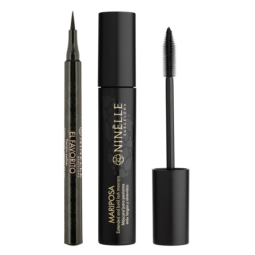Ninelle Make Up Набор 1+1:  Подводка для век черная El Favorito + Тушь для ресниц черная Mariposa Подводка для век черная El Favorito + Тушь для ресниц черная Mariposa