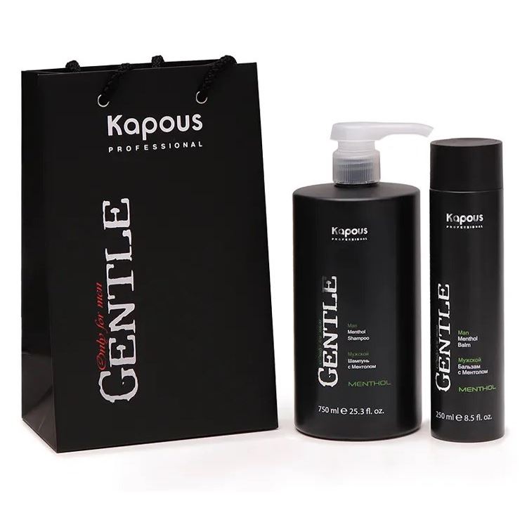 Kapous Professional Gentlemen Мужской набор с ментолом «Gentlemen» Мужской набор с ментолом