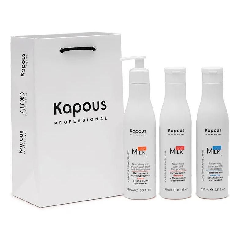 Kapous Professional Milk Line Набор с молочными протеинами для восстановления волос «Milk Line» Набор с молочными протеинами для восстановления волос 