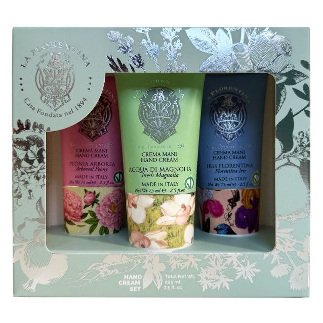 La Florentina Body Care Набор  Hand Cream Fresh Magnolia, Rosa of May, Lavender  Набор кремов для рук: Магнолия, Роза, Лаванда