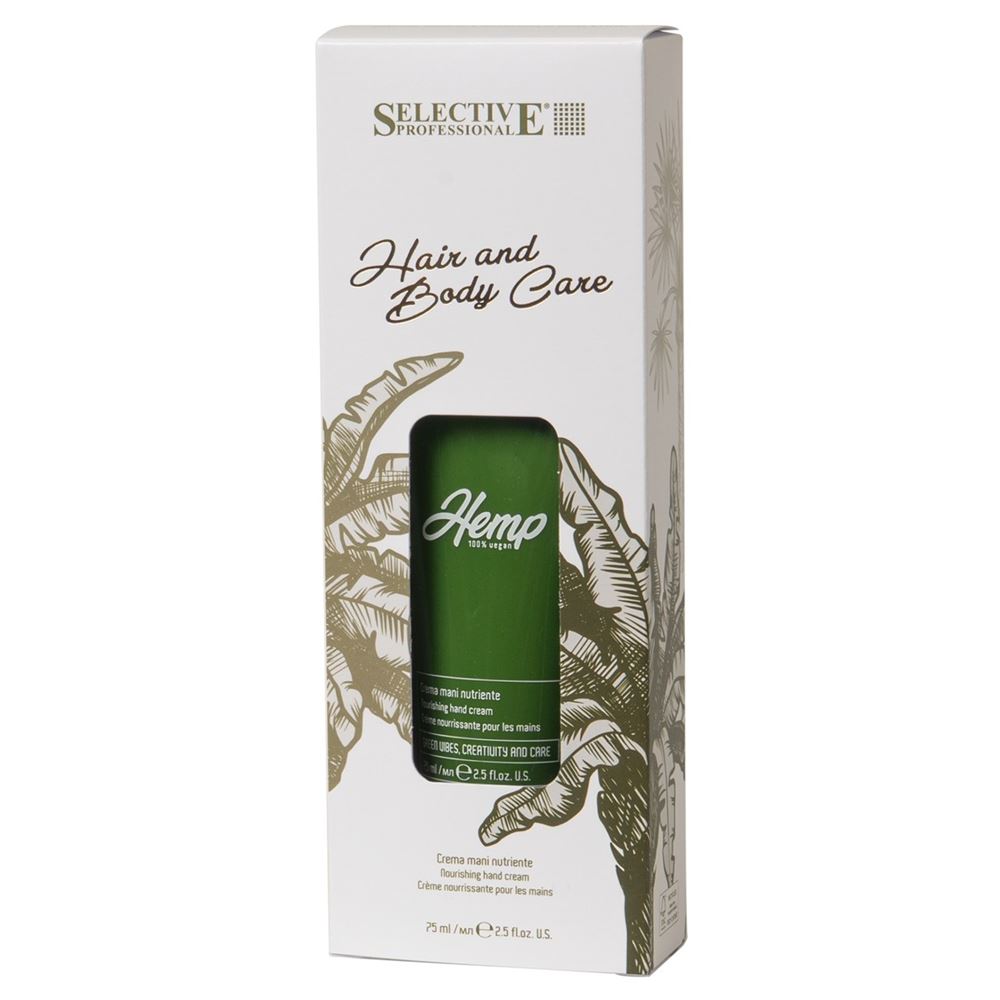 Selective Professional Hemp Hemp Nourishing Hand Cream  Защитный и питательный крем для рук в подарочной коробке