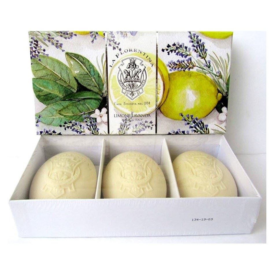 La Florentina Soap Набор мыла Lemon & Lavender, 3*150 г Набор мыла Лимон и Лаванда. Коллекция Bellosguardo