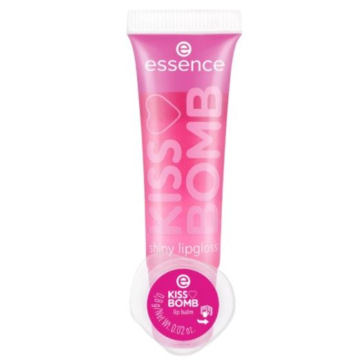 Essence Make Up 2в1 Kiss Bomb shiny lipgloss & lip balm Блеск и бальзам для губ