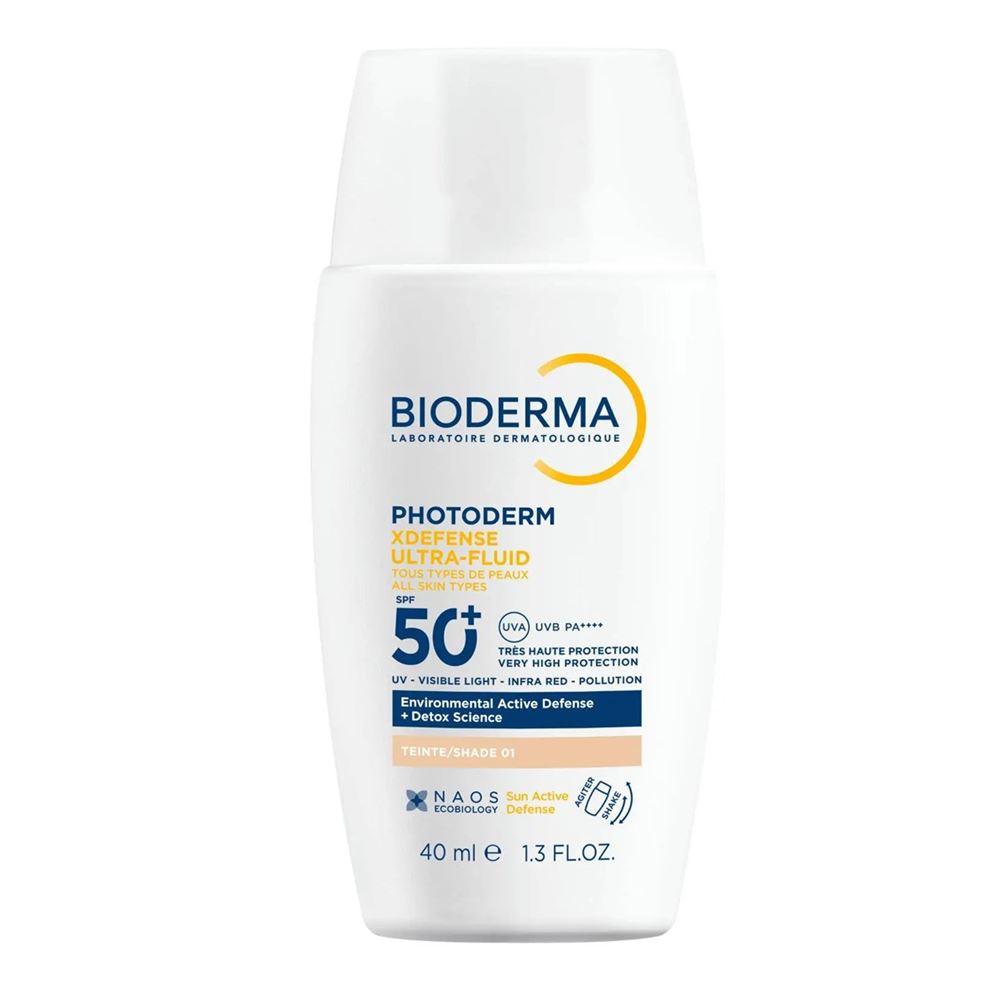 Bioderma Photoderm Photoderm Xdefense Ultra-Fluid SPF 50+ Солнцезащитный флюид для всех типов кожи Xdefense SPF 50+, очень светлый оттенок
