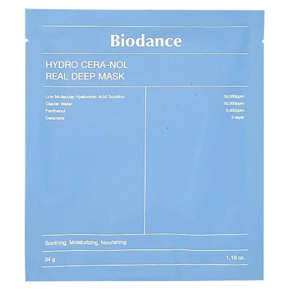 Biodance Hydro Ceranol Hydro Cera-nol Real Deep Mask  Глубокоувлажняющая гидрогелевая маска для лица с церамидами и пантенолом 