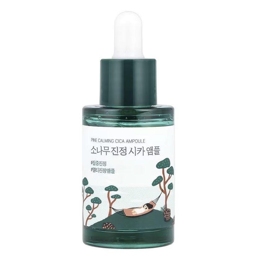 Round Lab Pine Calming Pine Calming Cica Ampoule Успокаивающая сыворотка для проблемной кожи с экстрактами сосны и центеллы азиатской