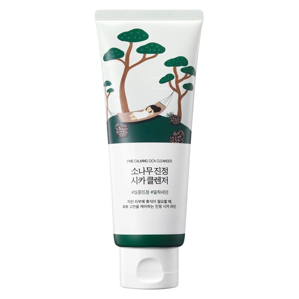 Round Lab Pine Calming Pine Calming Cica Cleanser Успокаивающая пенка для умывания для проблемной кожи с экстрактами сосны и центеллы азиатской 