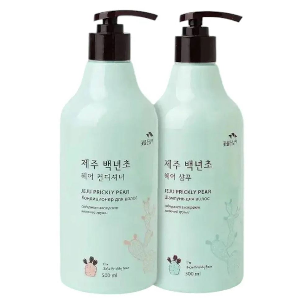 Flor De Man Jeju Prickly Pear Набор Jeju Prickly Pear Hair Shampoo + Jeju Prickly Pear Hair Conditioner  Набор для волос: шампунь и кондиционер 