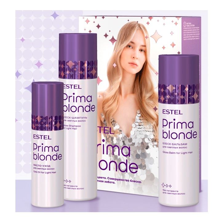 Estel Professional Otium Prima Blonde Set для светлых волос Набор: блеск-шампунь, блеск-бальзам, масло