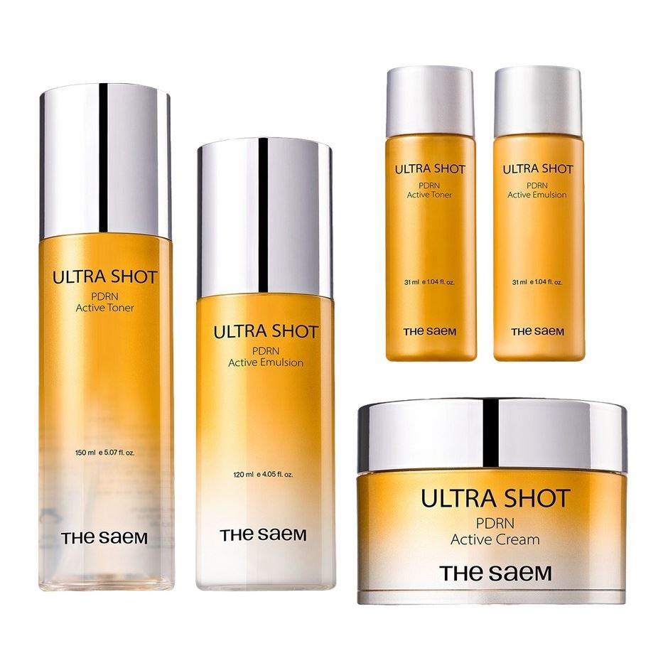 The Saem Face Care Набор Ultra Shot PDRN Skin care 3 Set Набор уходовый для лица: тонер, эмульсия, крем 