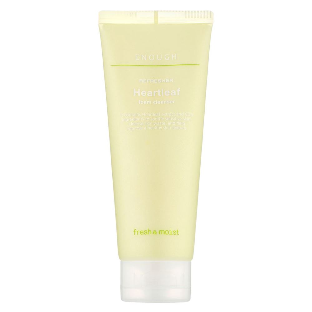 Enough Face Care Refresher Heartleaf Foam Cleanser  Освежающая и увлажняющая пенка для умывания с экстрактом хауттюйнии