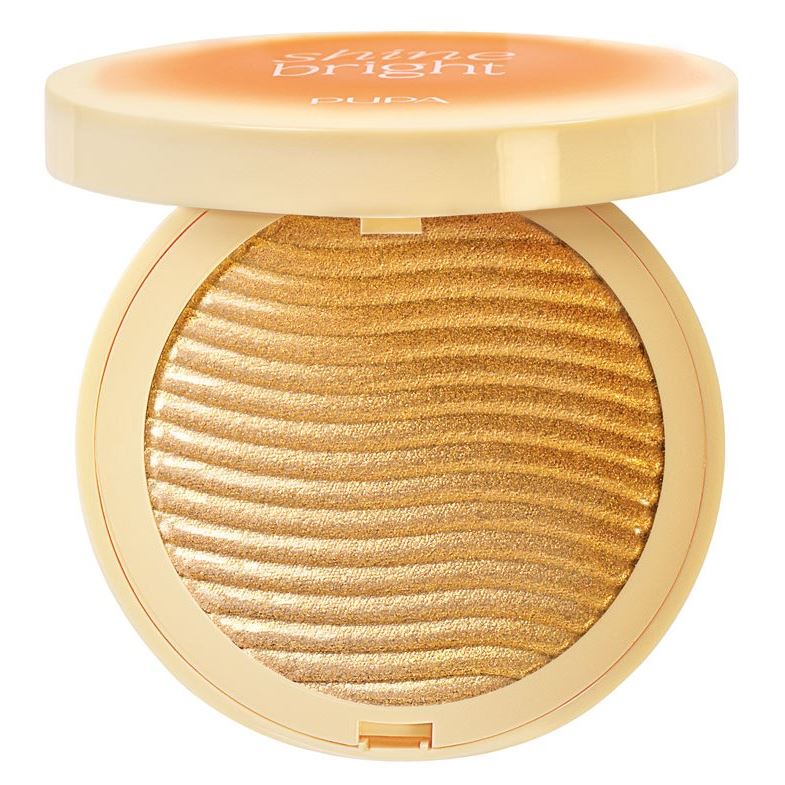 Pupa Make Up Shine Bright Compact Face Highlighter Сияющий компактный хайлайтер для лица 