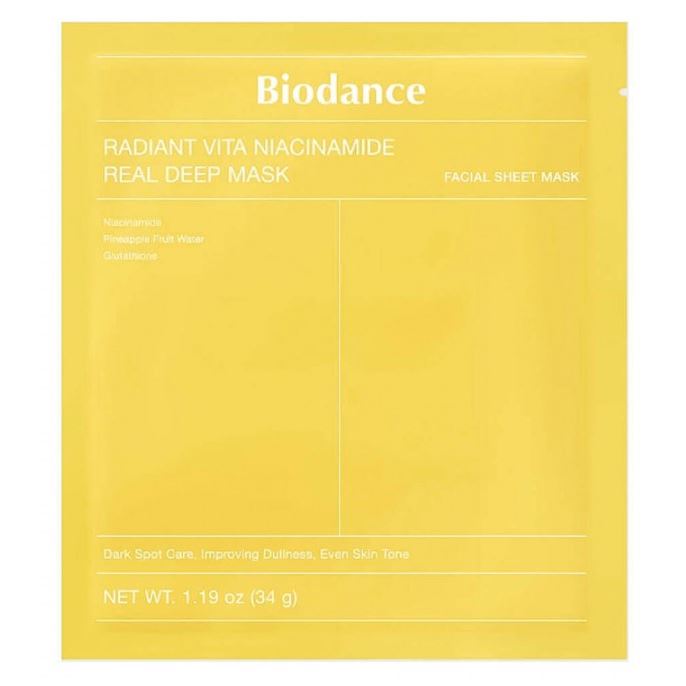 Biodance Vita Niacinamide Radiant Vita Niacinamide Real Deep Mask Гидрогелевая маска для лица с ниацинамидом для сияния кожи 