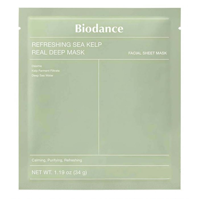 Biodance Sea Kelp Refreshing Sea Kelp Real Deep Mask Успокаивающая гидрогелевая маска для лица с экстрактом морских водорослей 