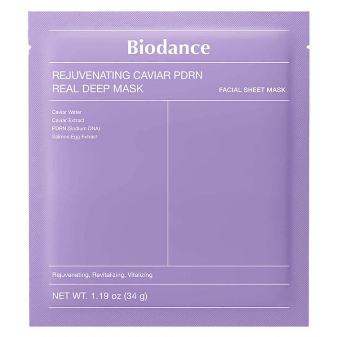 Biodance Sea Kelp Rejuvenating Caviar PDRN Real Deep Mask Восстанавливающая гидрогелевая маска для лица с экстрактом чёрной икры 