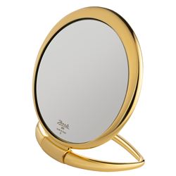 Зеркало настольное D130, линзы ZEISS, позолоченное
