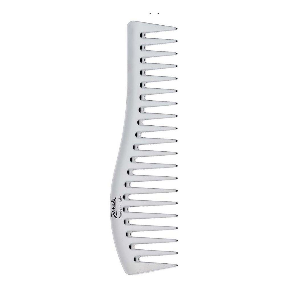 Janeke Щетки и расчёски для волос CR805 Расческа для волос хромированная Wavy comb for gel application