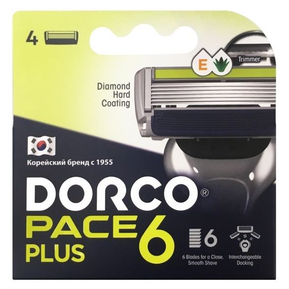 DORCO Man Kассеты для бритья c триммером Dorco Pace 6 Kассеты для бритья c триммером