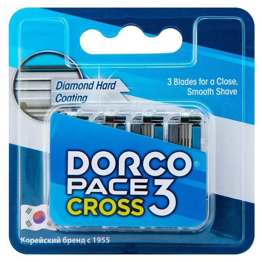 DORCO Man Сменные кассеты Dorco Pace 3 Cross, 4 шт Сменные кассеты Dorco для Pace 3 Cross, 4 шт