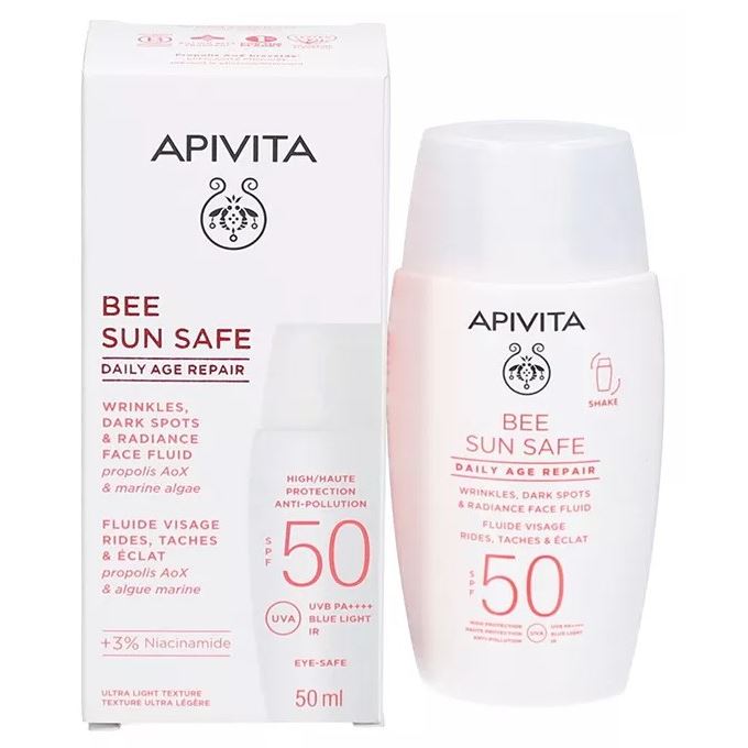 Apivita Bee Sun Safe Bee Sun Safe Safe SPF50 Эмульсия антивозрастная солнцезащитная для лица SPF50 50