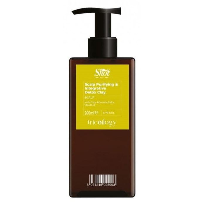 Shot Care&Trico Shot Tricology Purifying Глиняная очищающая и интегративная детокс-маска для кожи головы