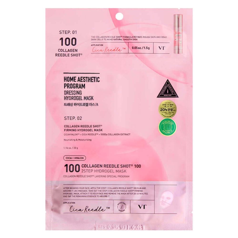 VT Cosmetics Collagen Collagen Reedle Shot 100 2Step Hydrogel Mas Двухфазная гидрогелевая маска с коллагеном