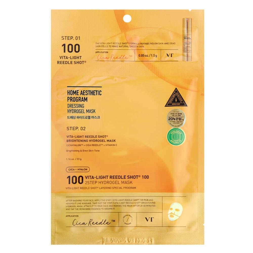 VT Cosmetics Vita-Light Vita-Light Reedle Shot 100 2Step Hydrogel Mask Осветляющая гидрогелевая маска с микроиглами 