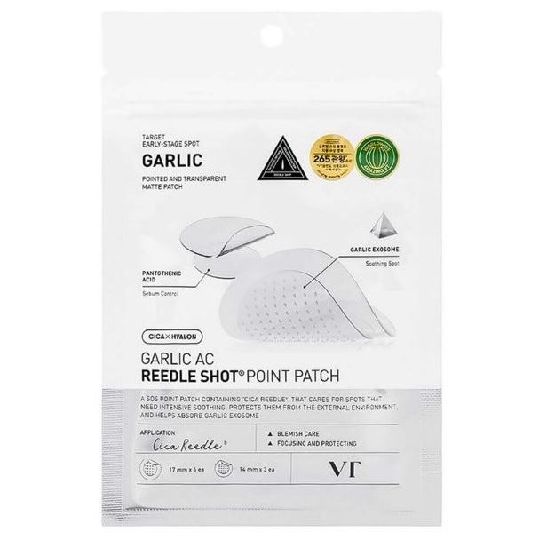 VT Cosmetics Garlic AC Garlic AC Reedle Shot Point Patch  Заживляющие патчи от акне с микроиглами и экзосомами чеснока