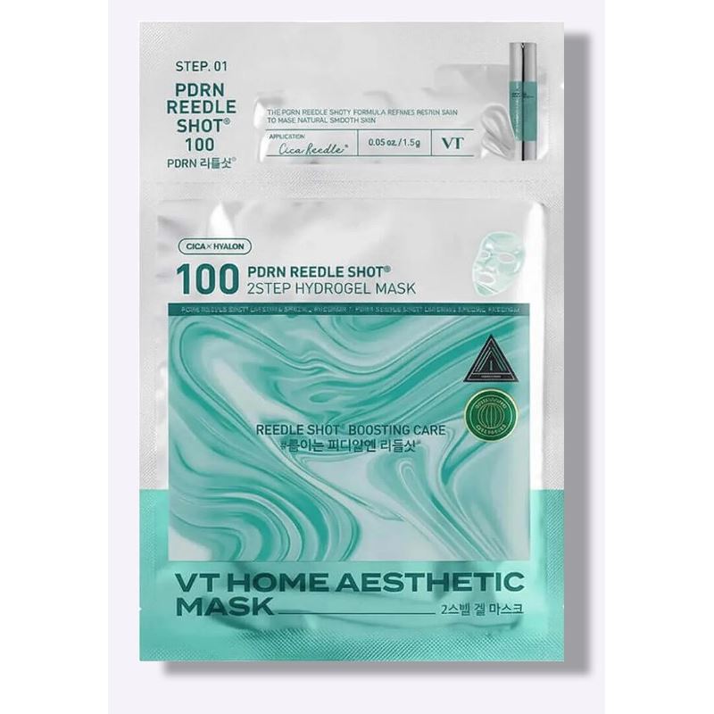 VT Cosmetics PDRN PDRN Reedle Shot 100 2Step Hydrogel Mask Двухступенчатая гидрогелевая маска с ПДРН и микроиглами