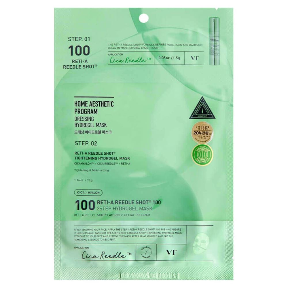 VT Cosmetics Reti-A Reti-A Reedle Shot 100 2Step Hydrogel Mask Гидрогелевая маска с микроиглами и ретинолом