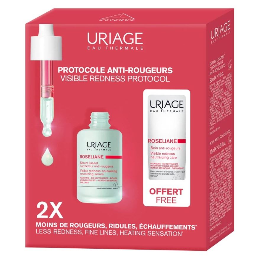 Uriage Roseliane Набор Roseliane Visible Redness Protocol Set Набор для ухода за чувствительной кожей лица против покраснений