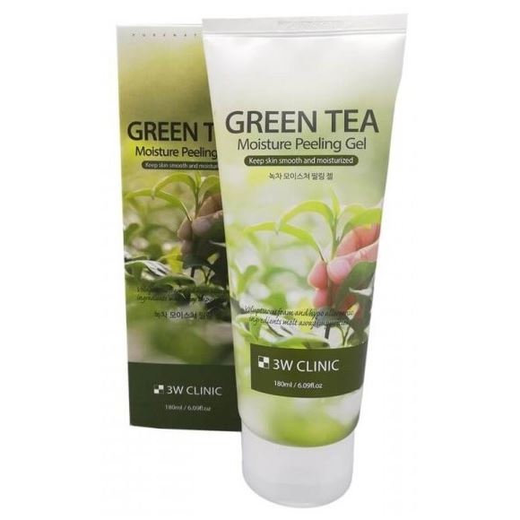 3W Clinic Body & Hair Care Green Tea Moisture Peeling Gel Гель для лица очищающий