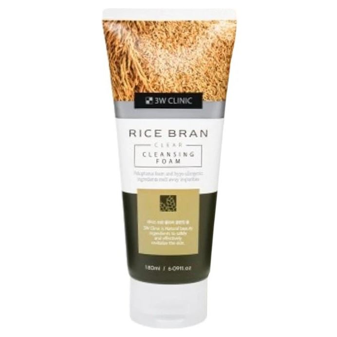 3W Clinic Cleansing Rice Bran Clear Cleansing Foam Пенка для умывания