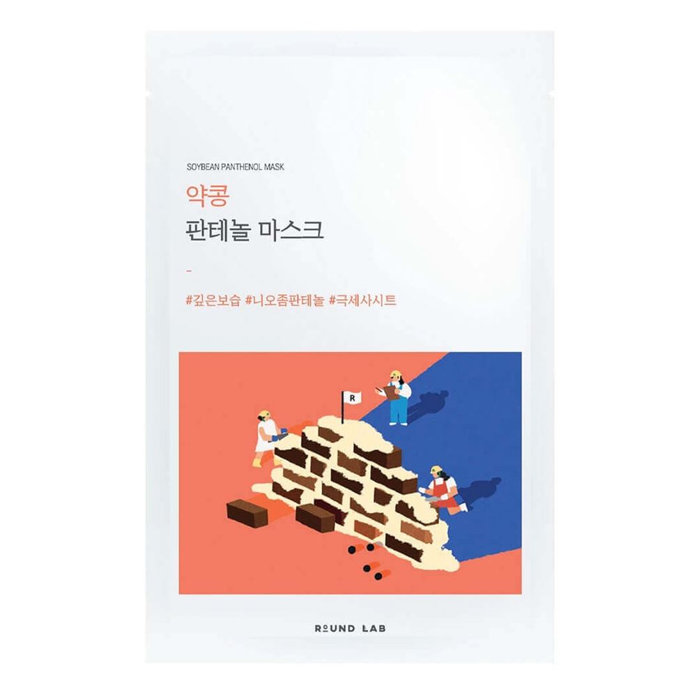 Round Lab Soybean Soybean Panthenol Mask Питательная тканевая маска для лица с экстрактом черной сои и пантенолом