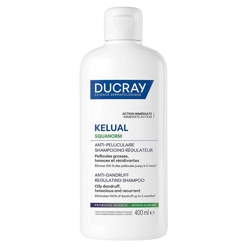 Ducray Kelual Келюаль Squanorm Регулирующий шампунь против жирной перхоти Регулирующий шампунь против жирной перхоти