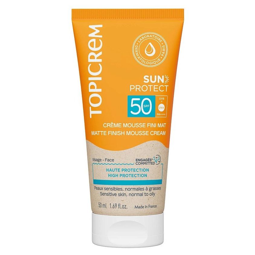 Topicrem Sun Protect Sun Protect SPF50 Matte Finish Mousse Cream Крем-мусс с матирующим эффектом 