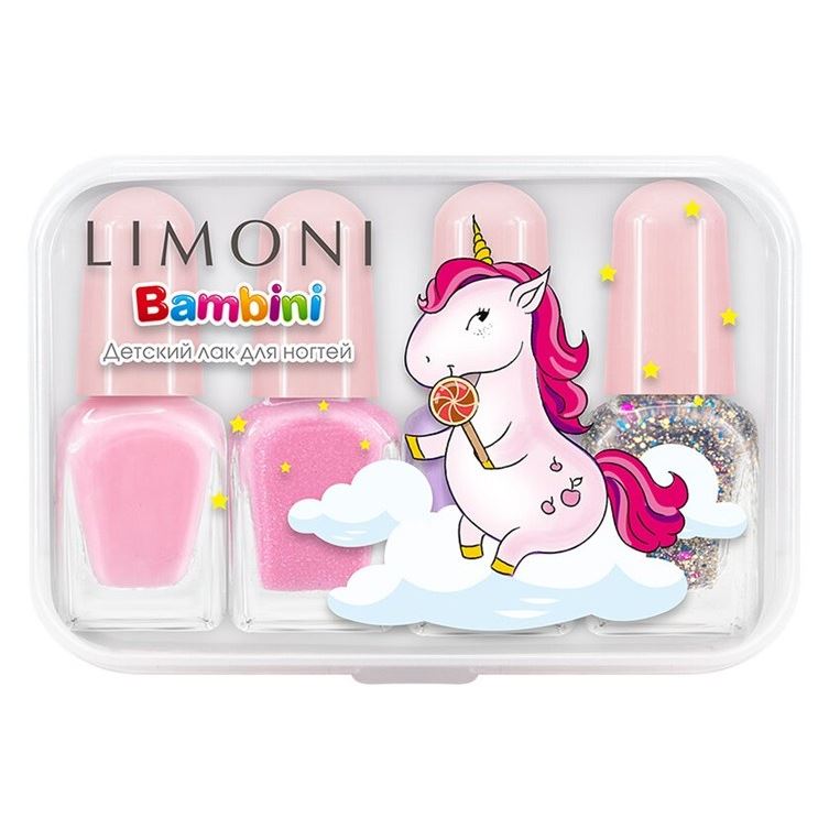 Limoni Gift Sets Набор 4 Bambini Mini Nail мини лаков для ногтей (лак 13,14,15,16) Набор мини лаков для ногтей №4 Bambini Mini Nail (лак 13,14,15,16) 